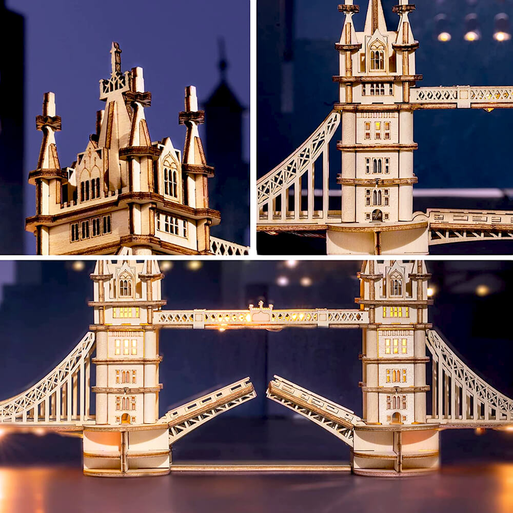 Maquette en Bois - Big Ben & Tower Bridge