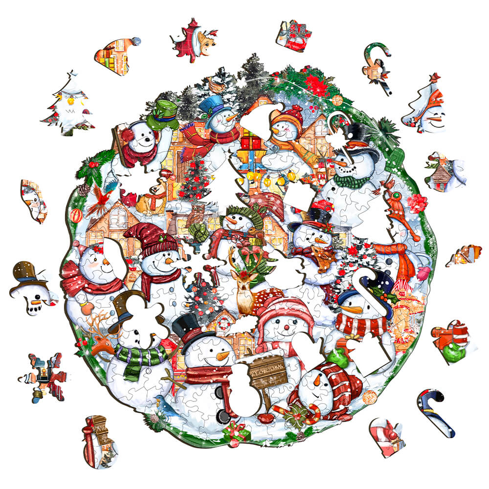 FunnyGoo coloré en Bois 100 pièces Santa Puzzle Joyeux Noël Noël Pè